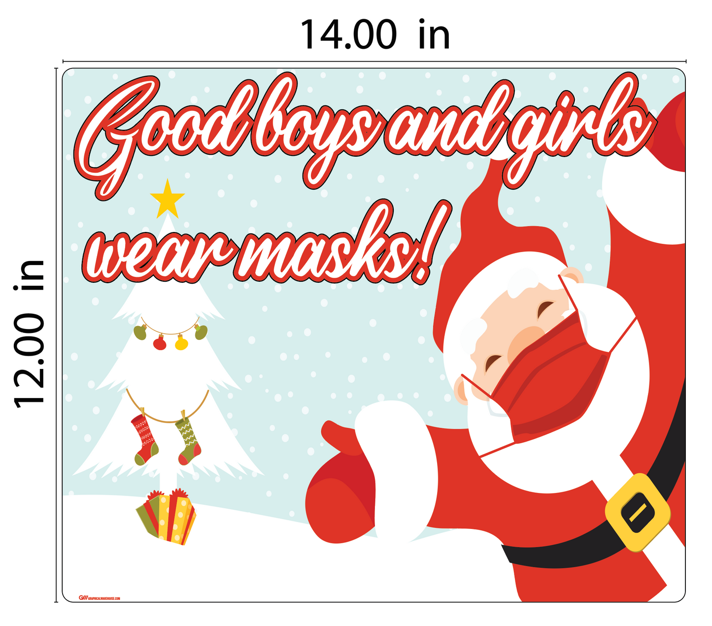 "Good Boys and Girls Wear Masks" Adhesive Durable Vinyl Decal- Various Sizes Available