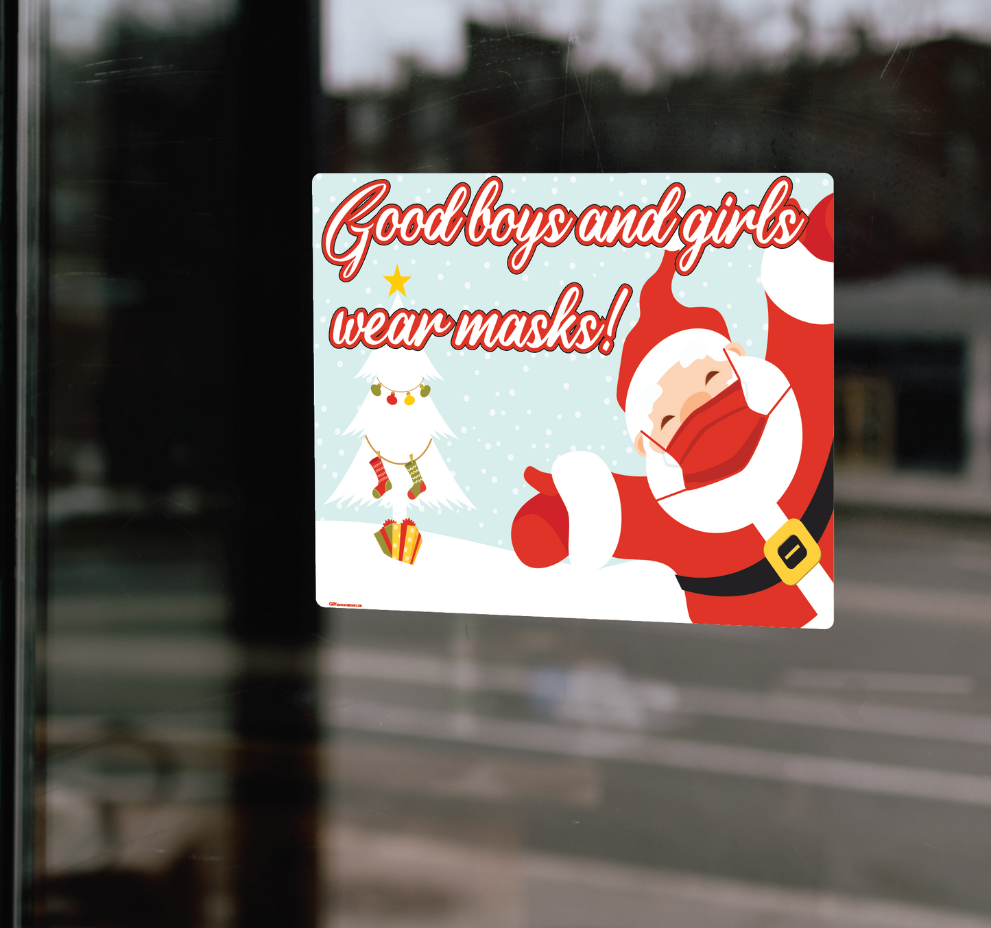 "Good Boys and Girls Wear Masks" Adhesive Durable Vinyl Decal- Various Sizes Available