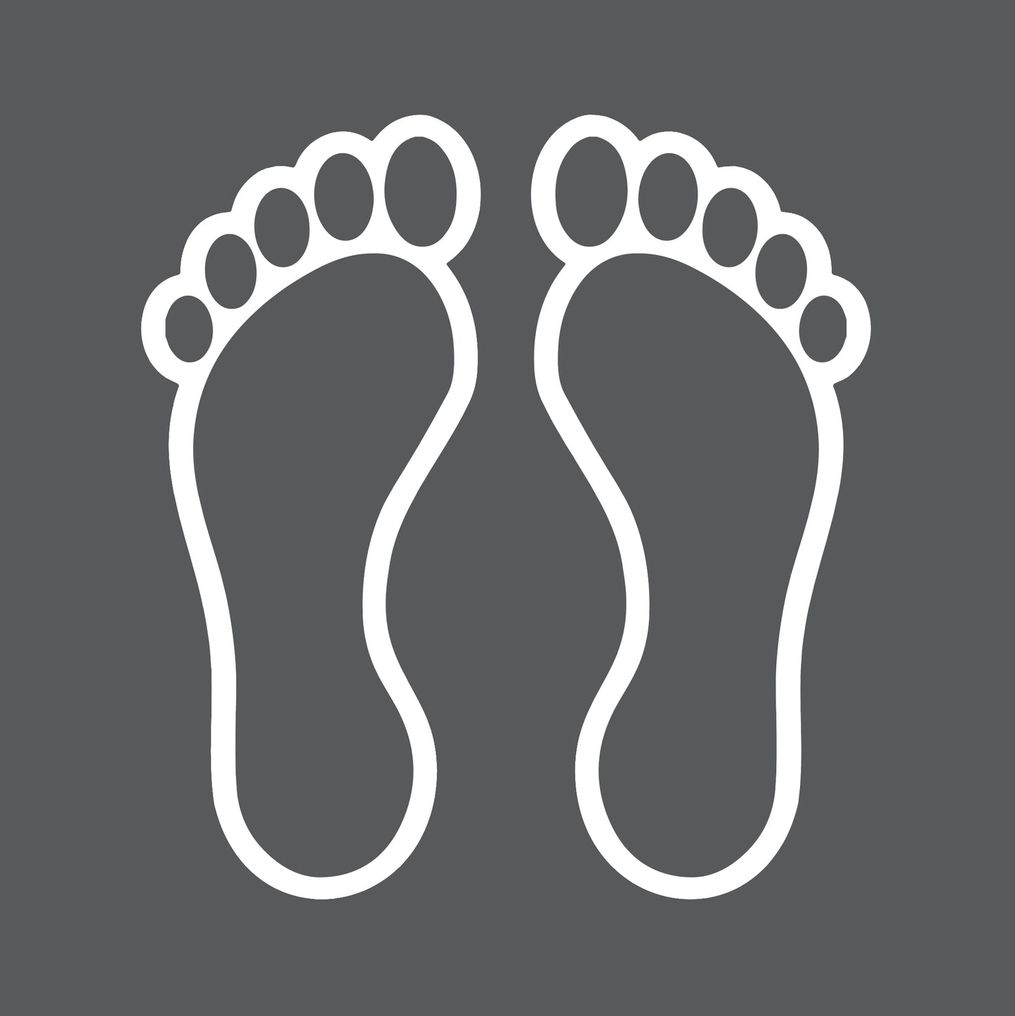 5S Bare Footprints- Durable Matte Laminated Vinyl Floor Markers- Various Sizes Available