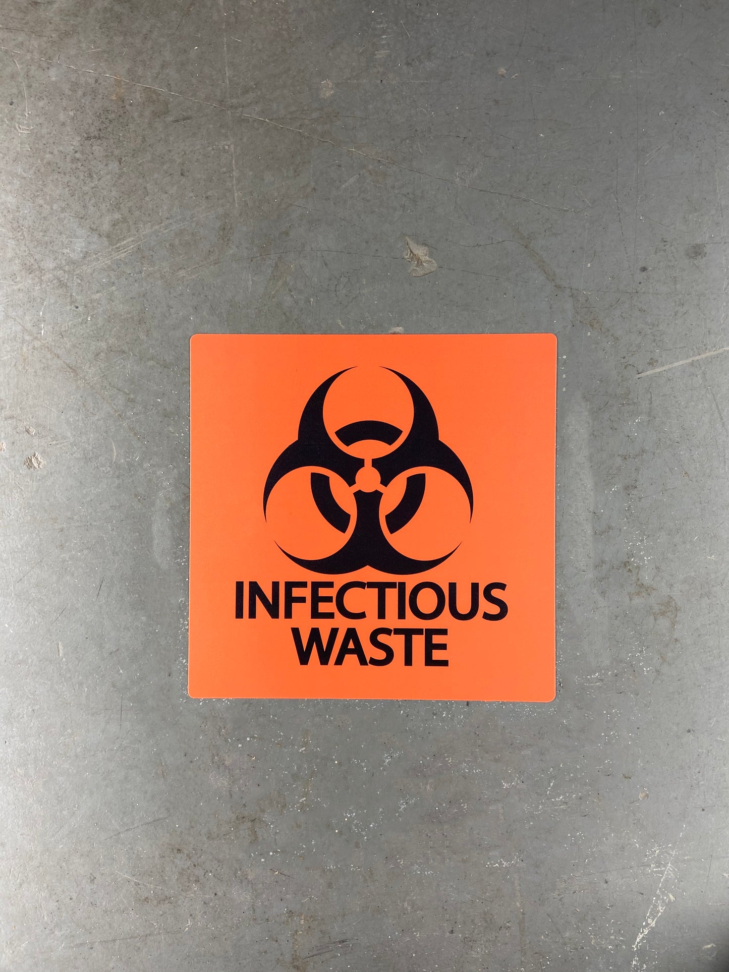 Biohazard "Infectious Waste" Durable Matte Laminated Vinyl Floor Sign- Various Sizes Available