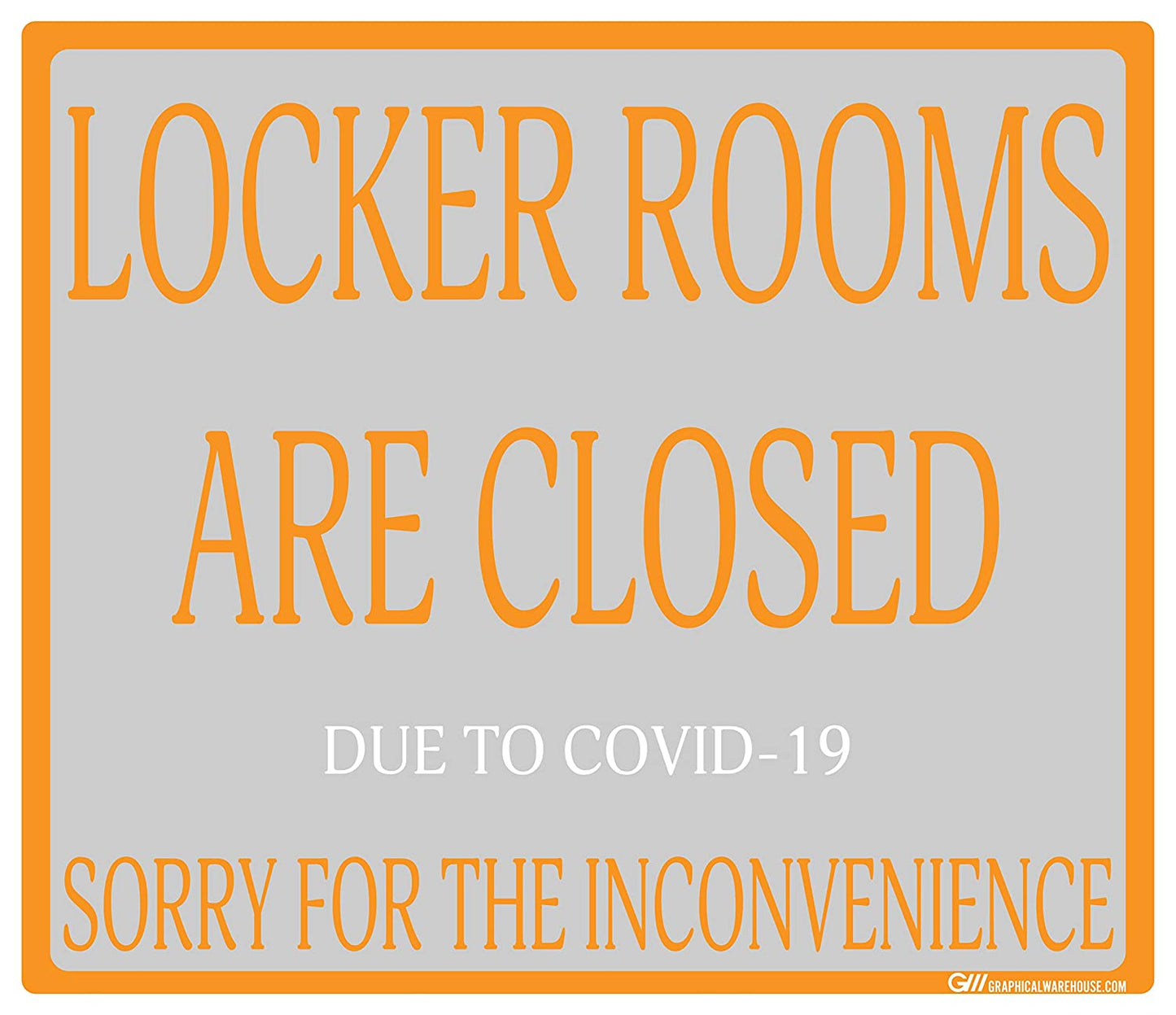 "Locker Rooms are Closed" Gym, Adhesive Durable Vinyl Decal- Various Sizes/Colors Available