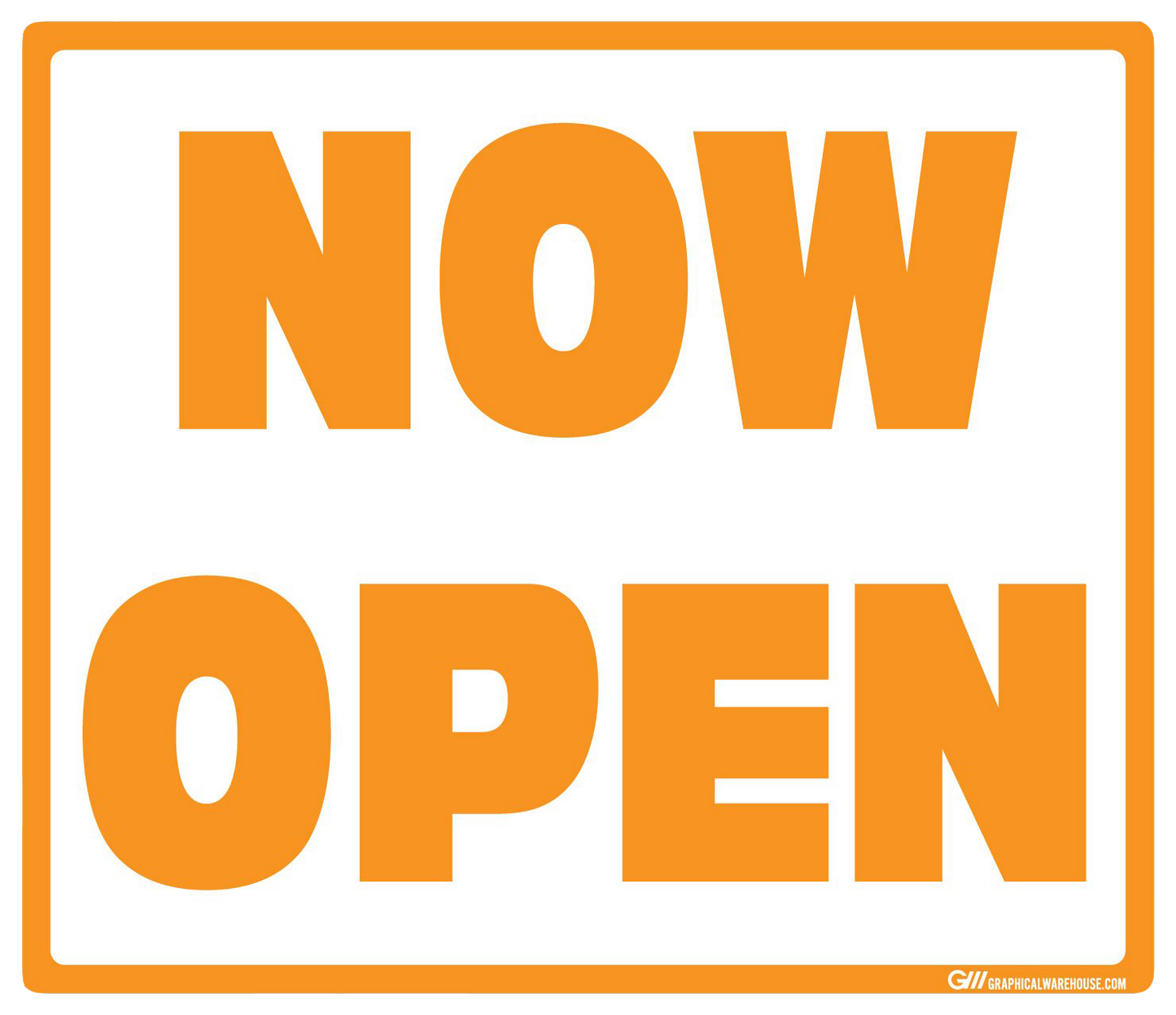 "Now Open" Adhesive Durable Vinyl Decal- Various Sizes/Colors Available