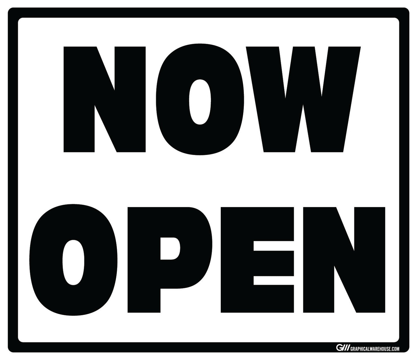 "Now Open" Adhesive Durable Vinyl Decal- Various Sizes/Colors Available