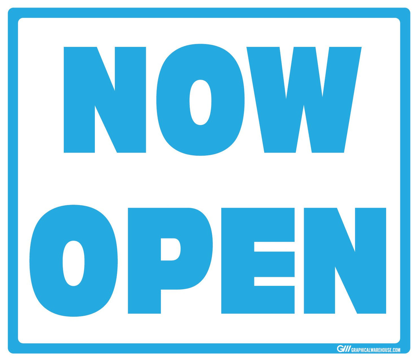 "Now Open" Adhesive Durable Vinyl Decal- Various Sizes/Colors Available