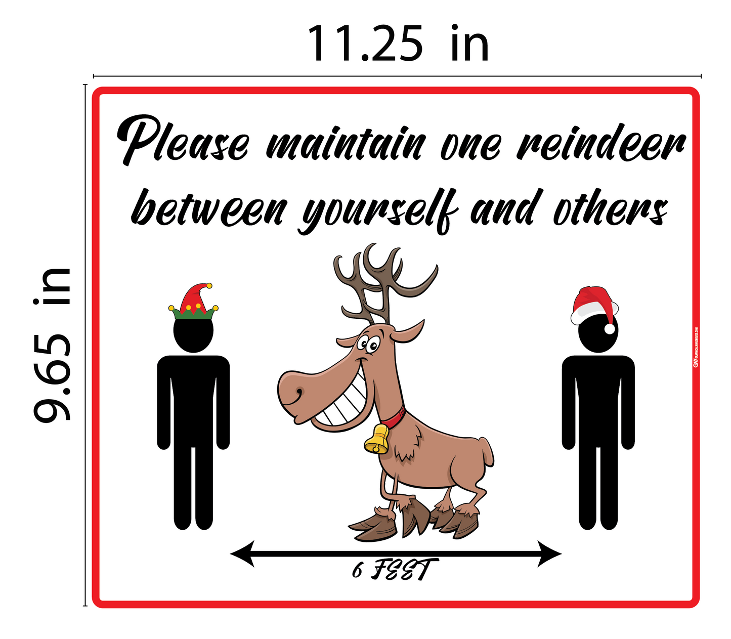 "One Reindeer Apart" Adhesive Durable Vinyl Decal- Various Sizes Available