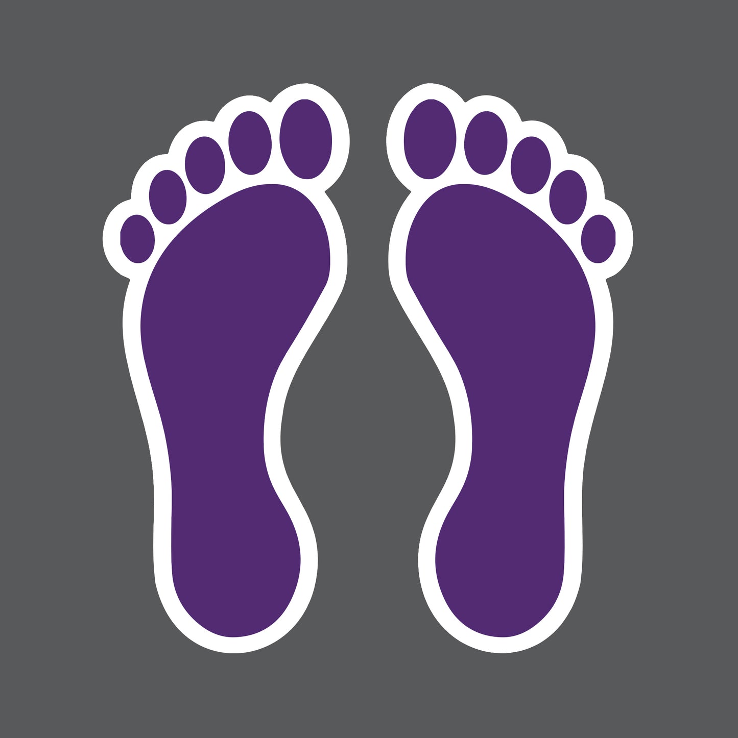 5S Bare Footprints- Durable Matte Laminated Vinyl Floor Markers- Various Sizes Available