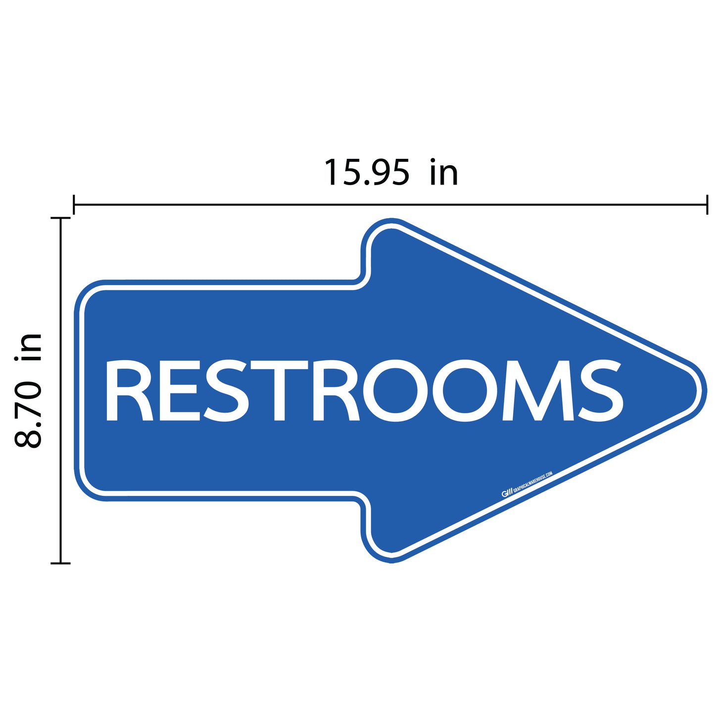 "Checkout" Wayfinding Arrows, 10 Pack- Durable Matte Laminated Vinyl Floor Sign- 15.95x8.7"