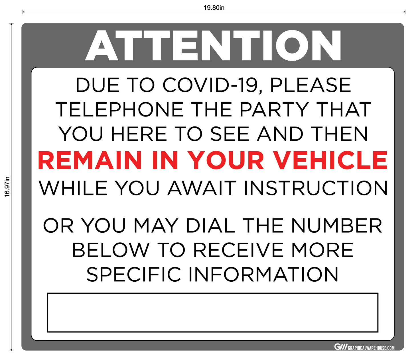 "Remain in Vehicle" Adhesive Durable Vinyl Decal- Various Sizes/Colors Available