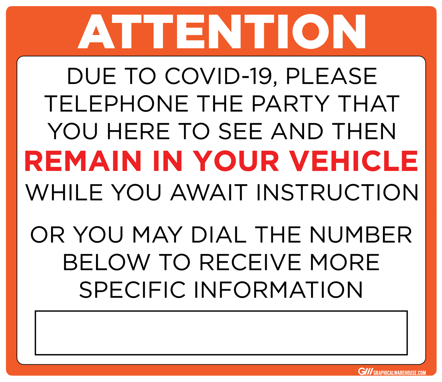 "Remain in Vehicle" Adhesive Durable Vinyl Decal- Various Sizes/Colors Available