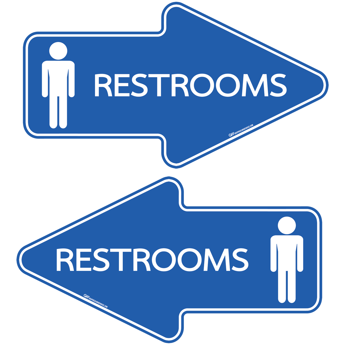 "Checkout" Wayfinding Arrows, 10 Pack- Durable Matte Laminated Vinyl Floor Sign- 15.95x8.7"
