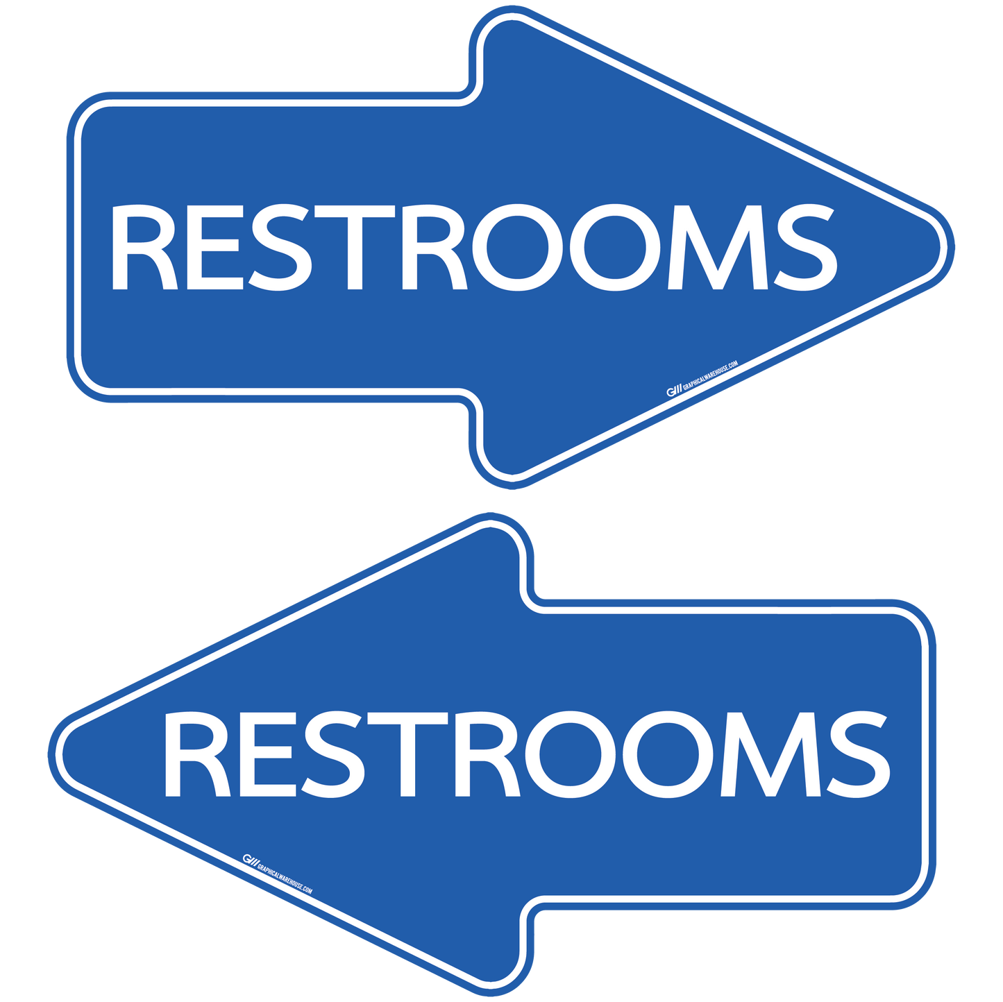 "Checkout" Wayfinding Arrows, 10 Pack- Durable Matte Laminated Vinyl Floor Sign- 15.95x8.7"