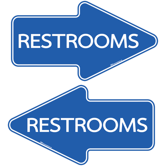 "Checkout" Wayfinding Arrows, 10 Pack- Durable Matte Laminated Vinyl Floor Sign- 15.95x8.7"