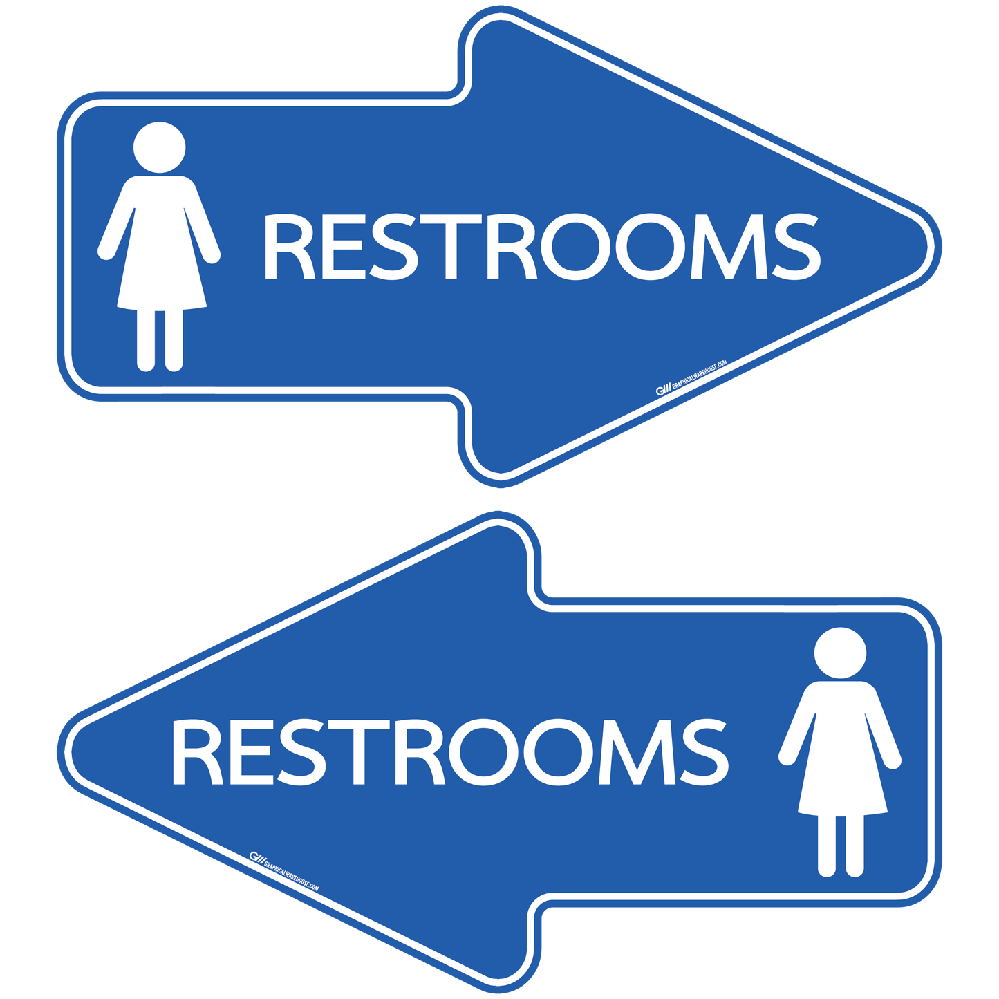"Checkout" Wayfinding Arrows, 10 Pack- Durable Matte Laminated Vinyl Floor Sign- 15.95x8.7"