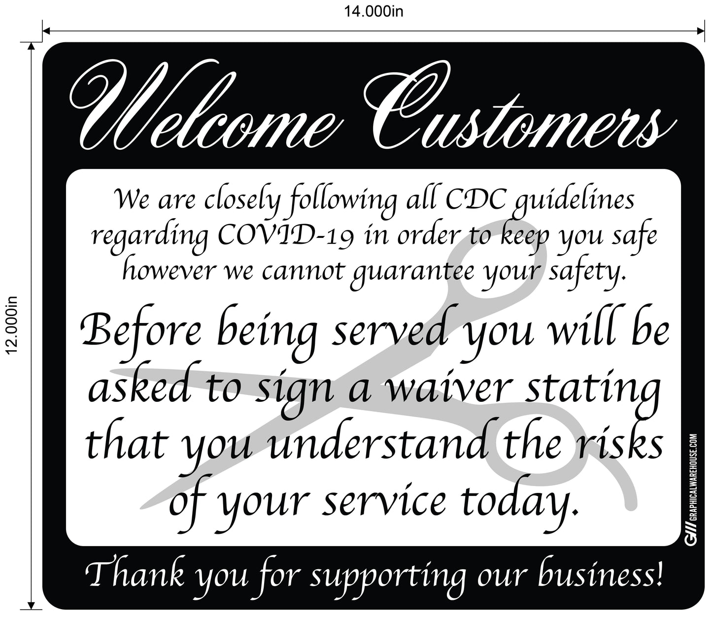 Hair Salon "Sign a Waiver" Adhesive Durable Vinyl Decal- Various Sizes/Colors Available