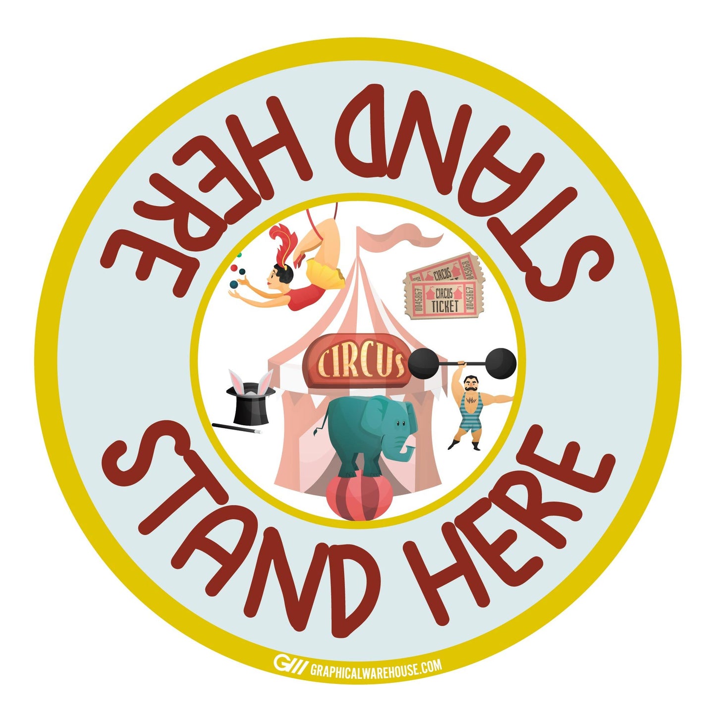 "Stand Here" Kids Social Distancing, 10 Pack- Durable Matte Laminated Vinyl Floor Sign- Various Sizes/Designs Available