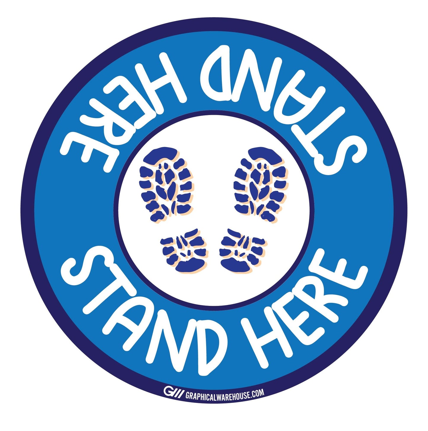 "Stand Here" Kids Social Distancing, 10 Pack- Durable Matte Laminated Vinyl Floor Sign- Various Sizes/Designs Available