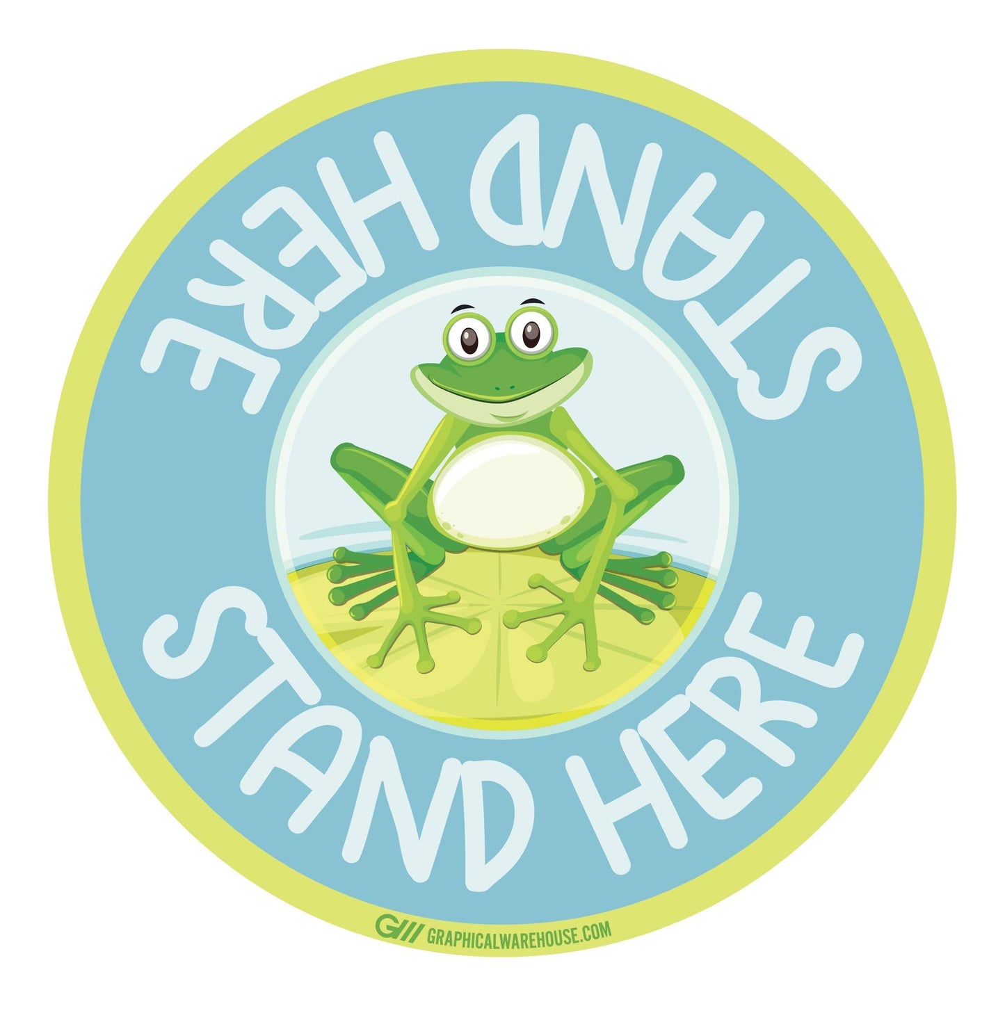 "Stand Here" Kids Social Distancing, 10 Pack- Durable Matte Laminated Vinyl Floor Sign- Various Sizes/Designs Available