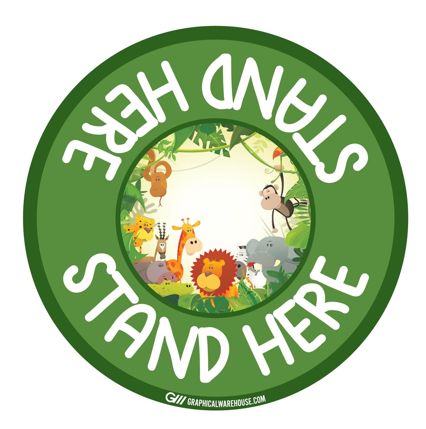 "Stand Here" Kids Social Distancing, 10 Pack- Durable Matte Laminated Vinyl Floor Sign- Various Sizes/Designs Available