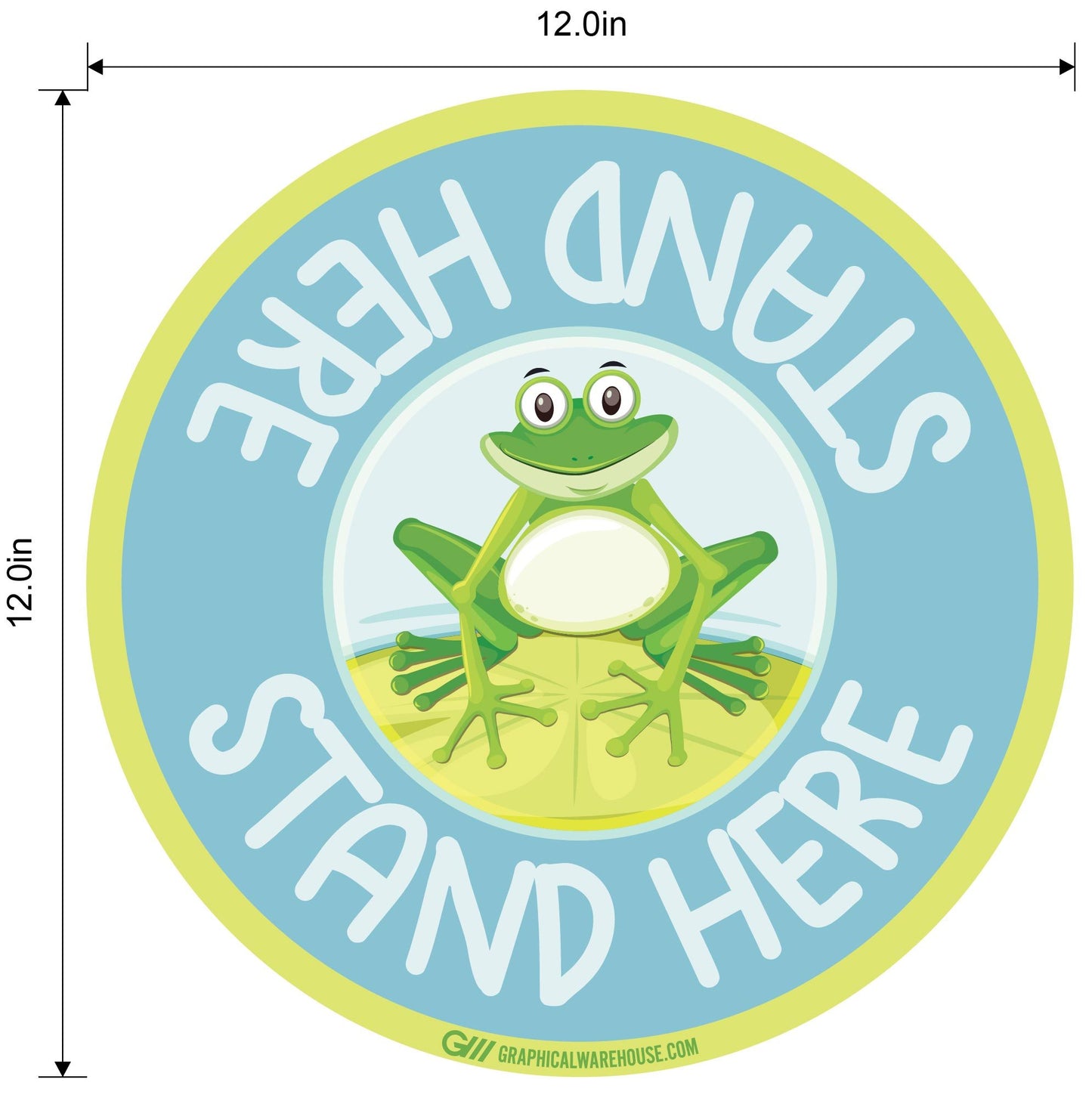 "Stand Here" Kids Social Distancing, 10 Pack- Durable Matte Laminated Vinyl Floor Sign- Various Sizes/Designs Available