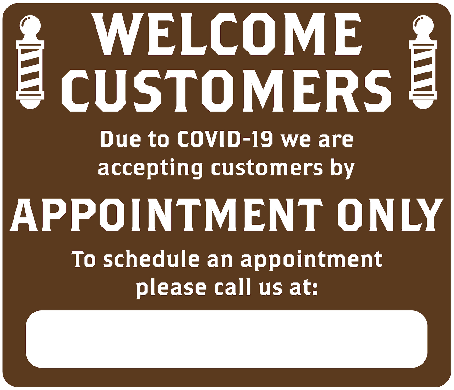Barber Shop "By Appointment Only" Adhesive Durable Vinyl Decal- Various Colors Available- 14x12”