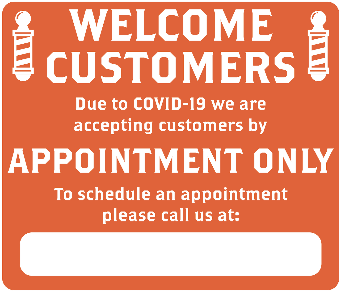 Barber Shop "By Appointment Only" Adhesive Durable Vinyl Decal- Various Colors Available- 14x12”