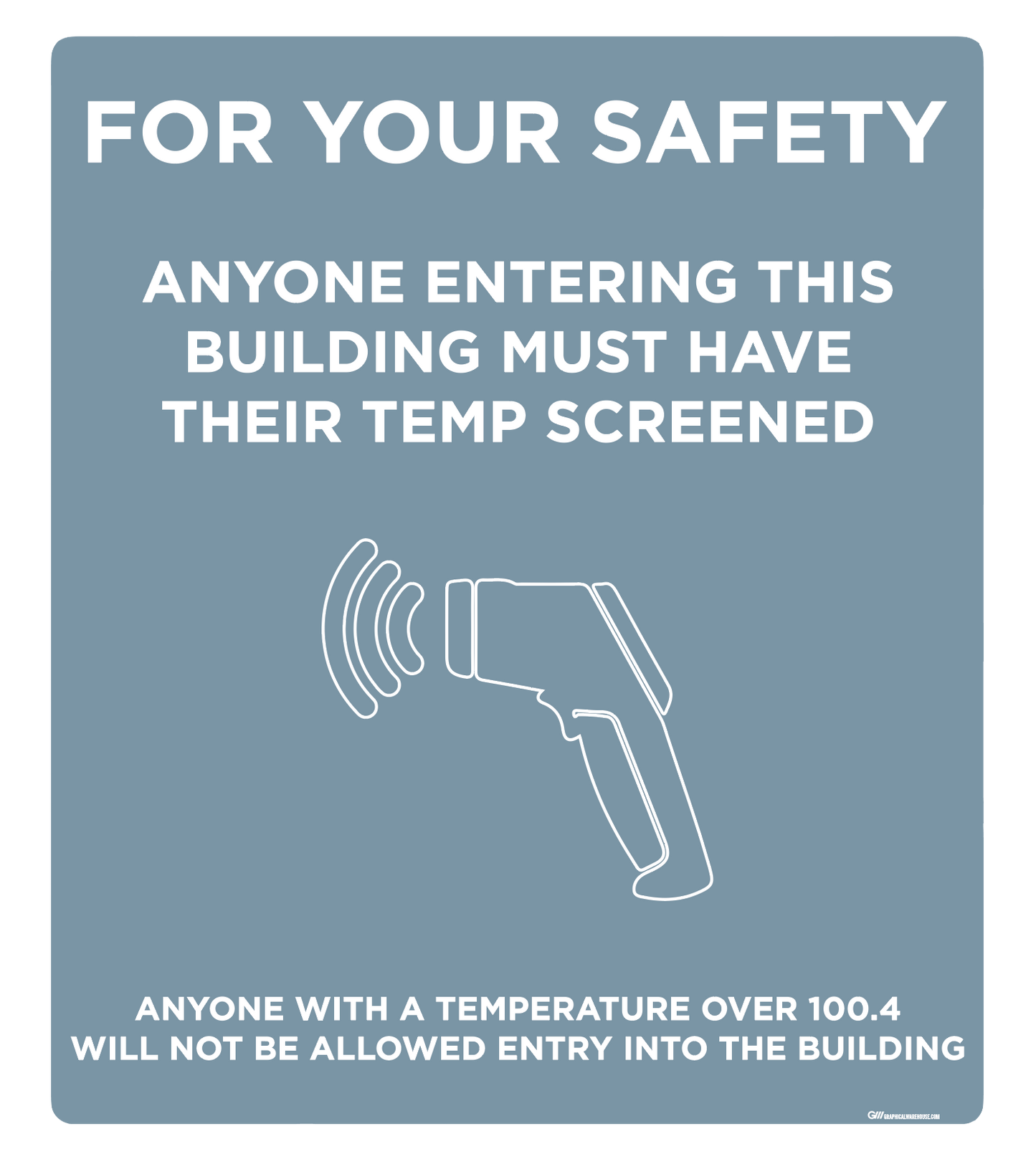 "Temp Screen for Safety" Adhesive Durable Vinyl Decal- Various Sizes/Colors Available