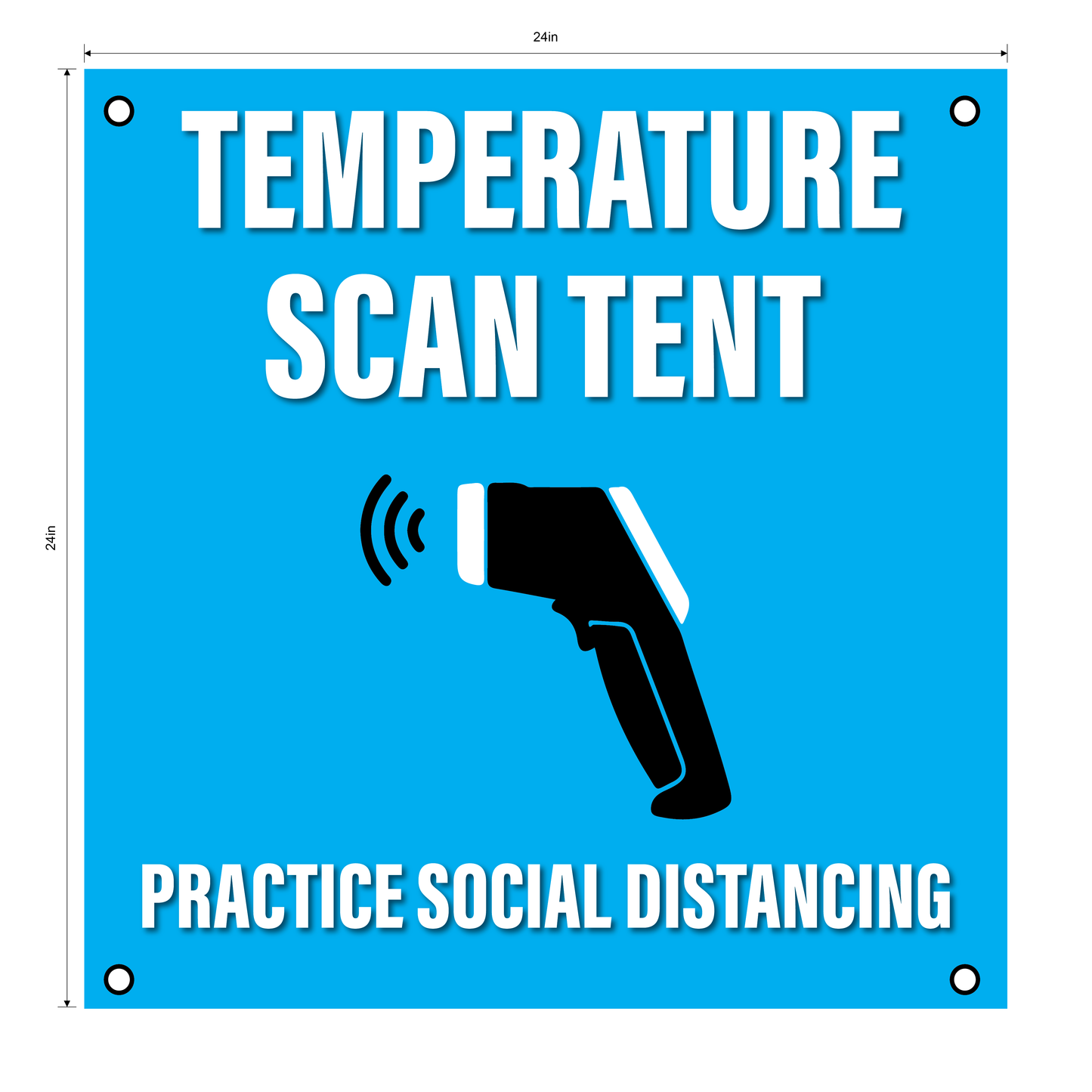 Temperature Scan Tent Set- Durable Laminated 10 mm Coroplast- 24"