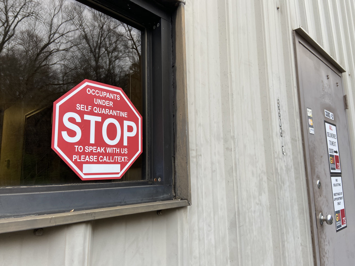 Stop Sign "Self Quarantine" Adhesive Durable Vinyl Decal- Various Sizes Available