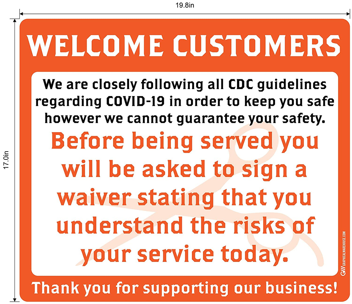 Barber Shop "Sign a Waiver" Adhesive Durable Vinyl Decal- Various Sizes/Colors Available