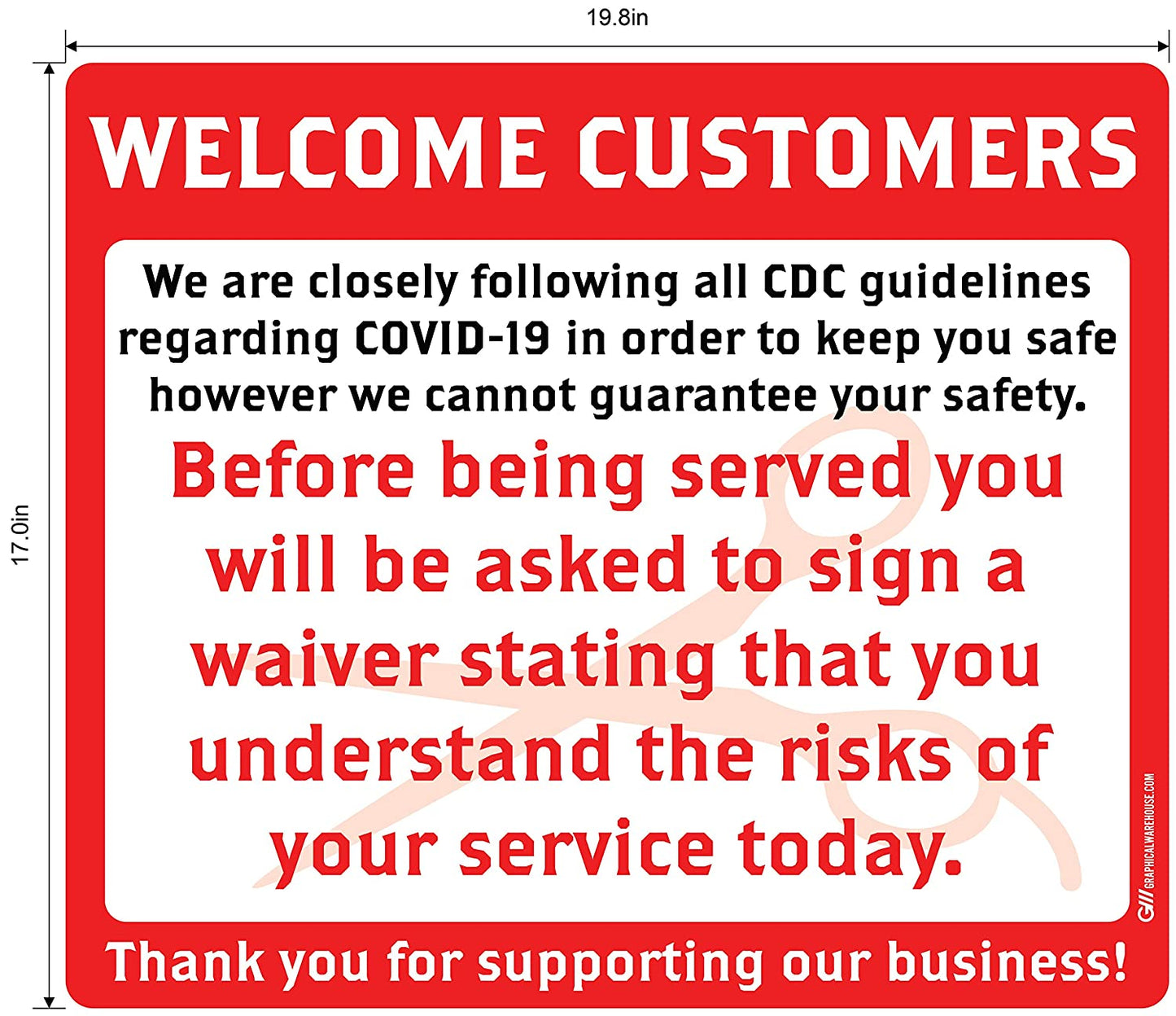 Barber Shop "Sign a Waiver" Adhesive Durable Vinyl Decal- Various Sizes/Colors Available