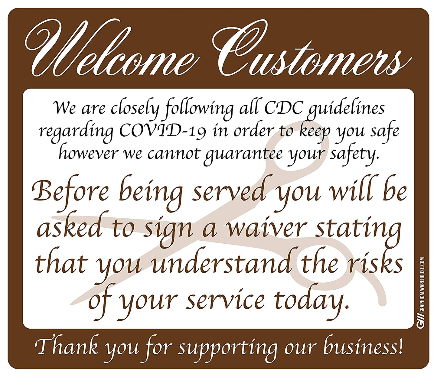 Hair Salon "Sign a Waiver" Adhesive Durable Vinyl Decal- Various Sizes/Colors Available