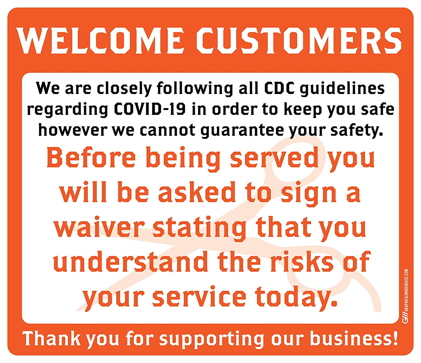 Barber Shop "Sign a Waiver" Adhesive Durable Vinyl Decal- Various Sizes/Colors Available