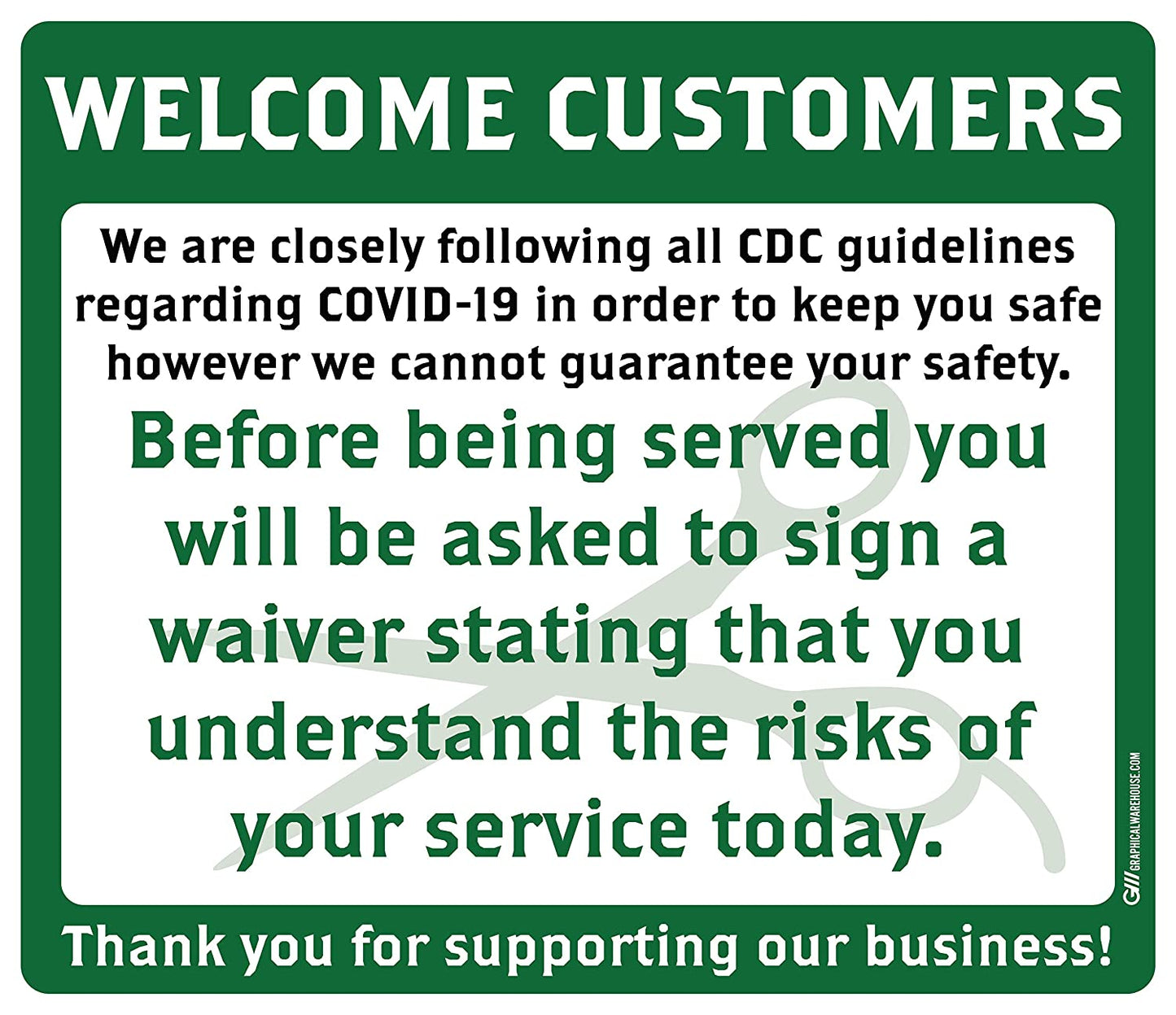 Barber Shop "Sign a Waiver" Adhesive Durable Vinyl Decal- Various Sizes/Colors Available