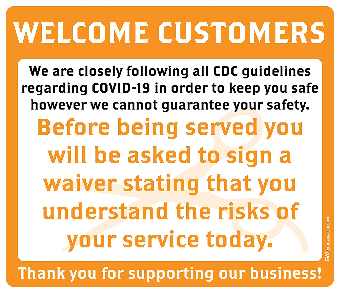 Barber Shop "Sign a Waiver" Adhesive Durable Vinyl Decal- Various Sizes/Colors Available