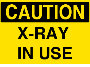 X-Ray In Use sign - Graphical Warehouse