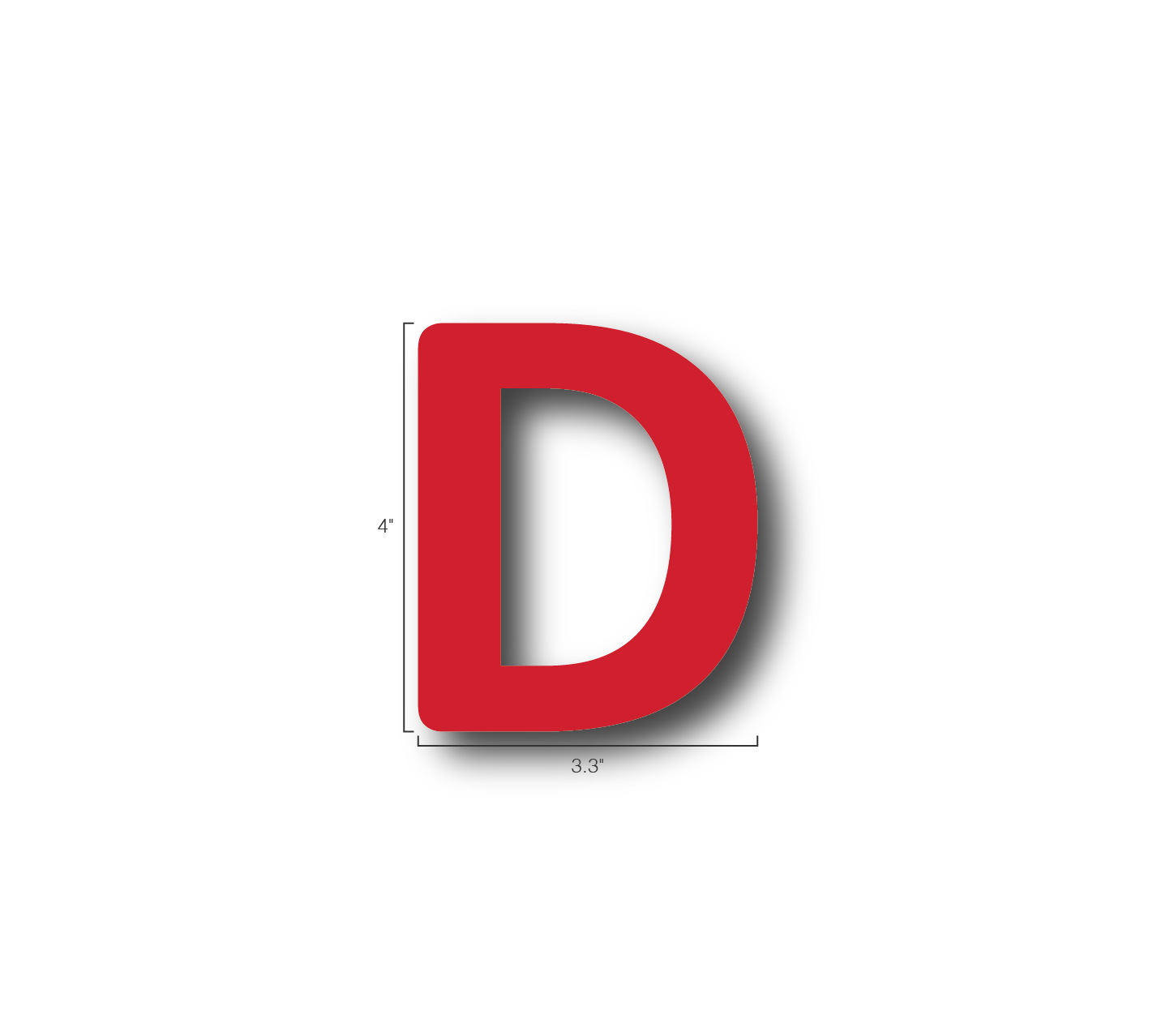 Alphabet Single Letters- D