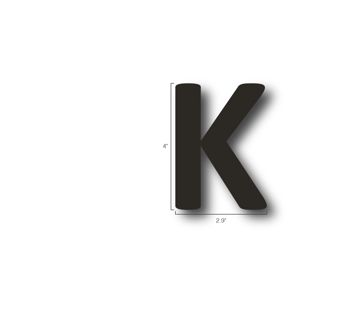 Alphabet Single Letters- K