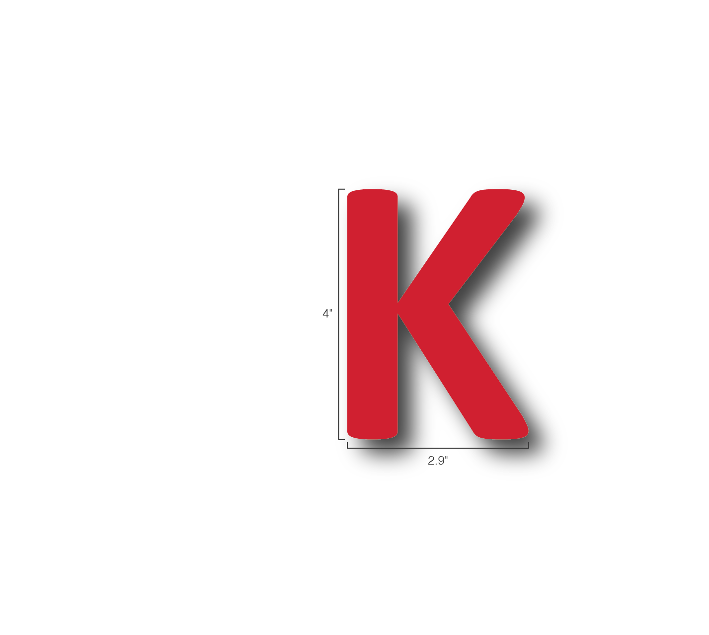 Alphabet Single Letters- K