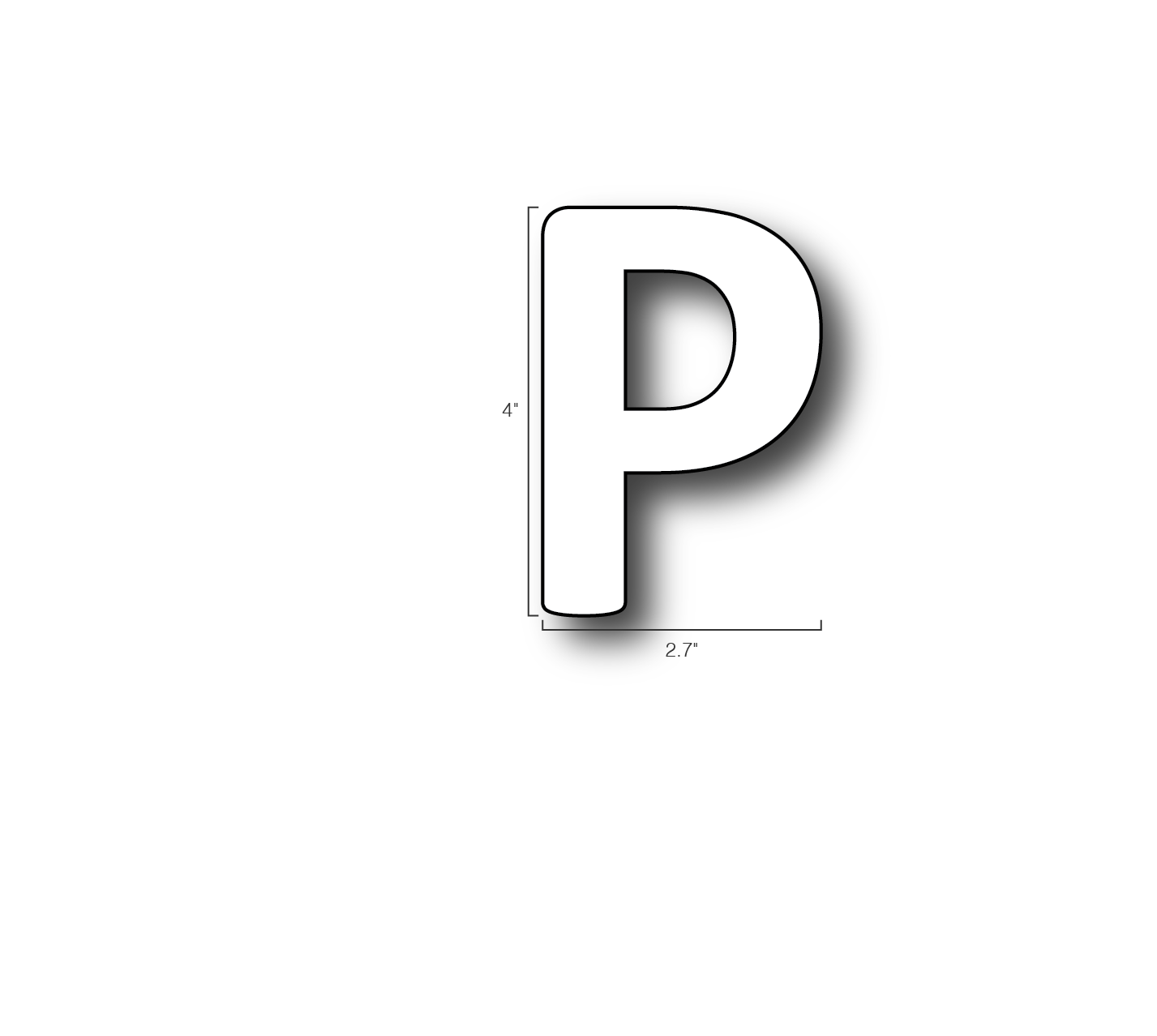 Alphabet Single Letters- P