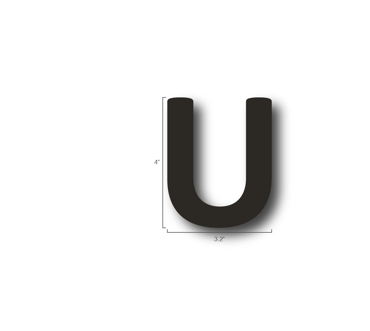 Alphabet Single Letters- U