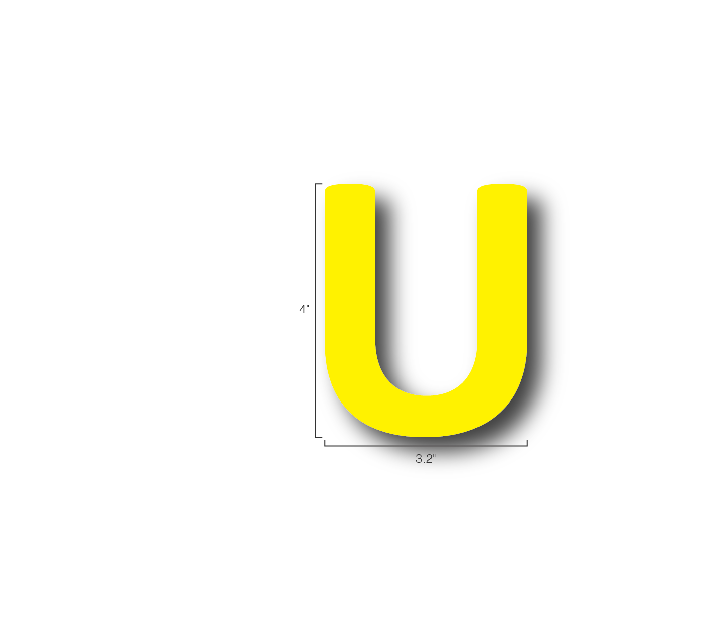Alphabet Single Letters- U