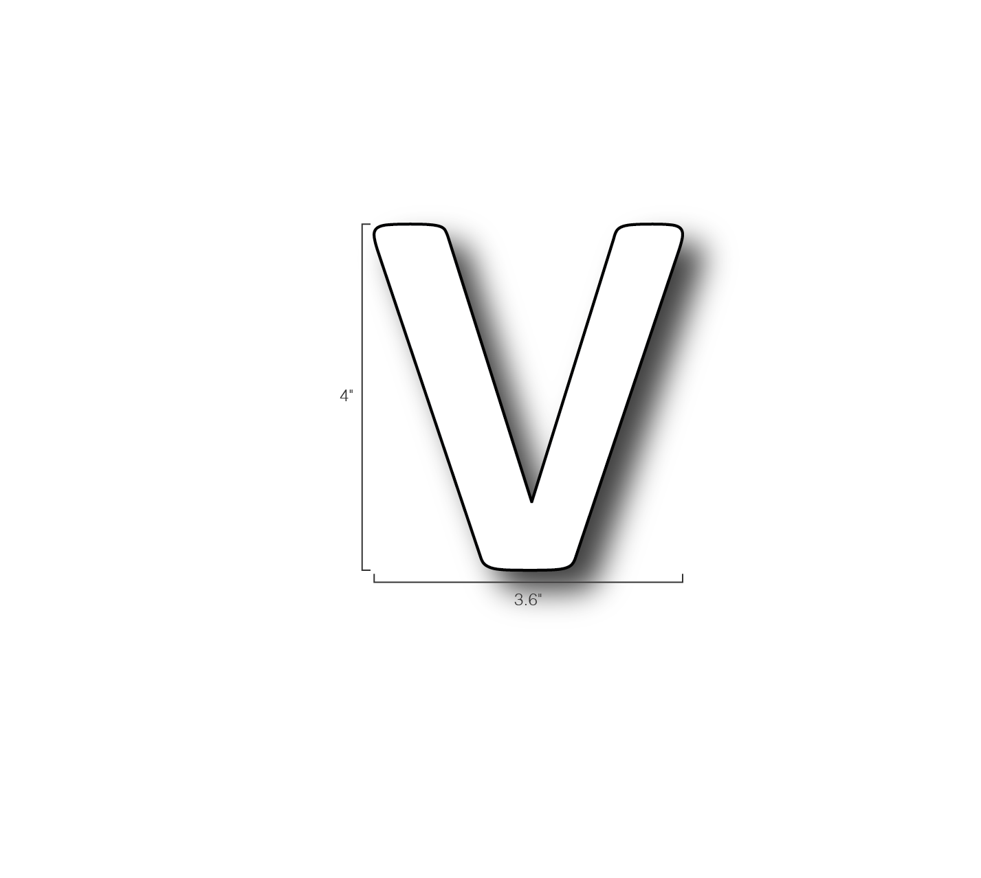 Alphabet Single Letters- V