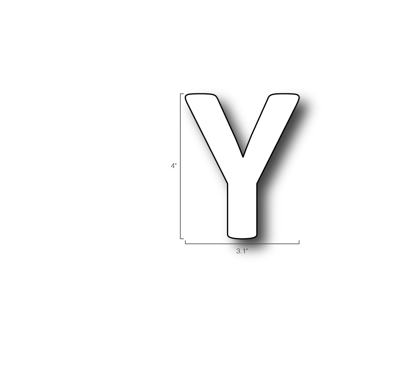 Alphabet Single Letters- Y