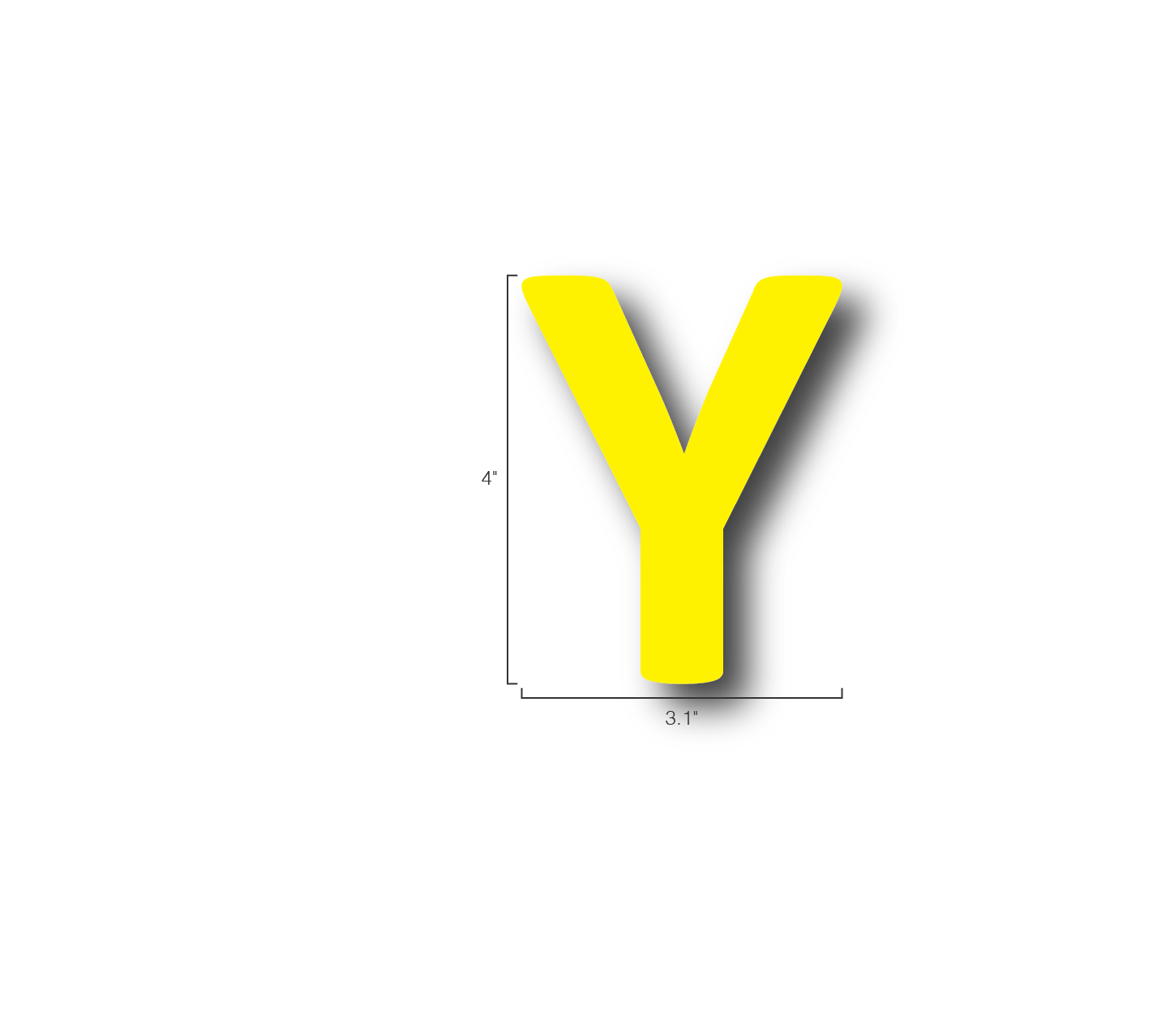 Alphabet Single Letters- Y