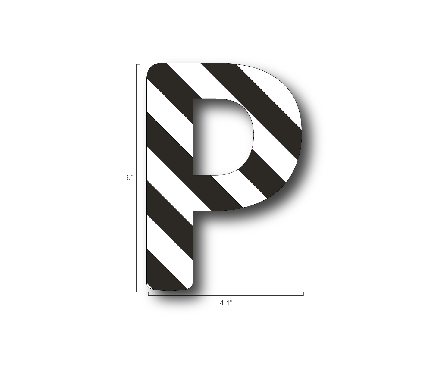 Alphabet Single Letters- P