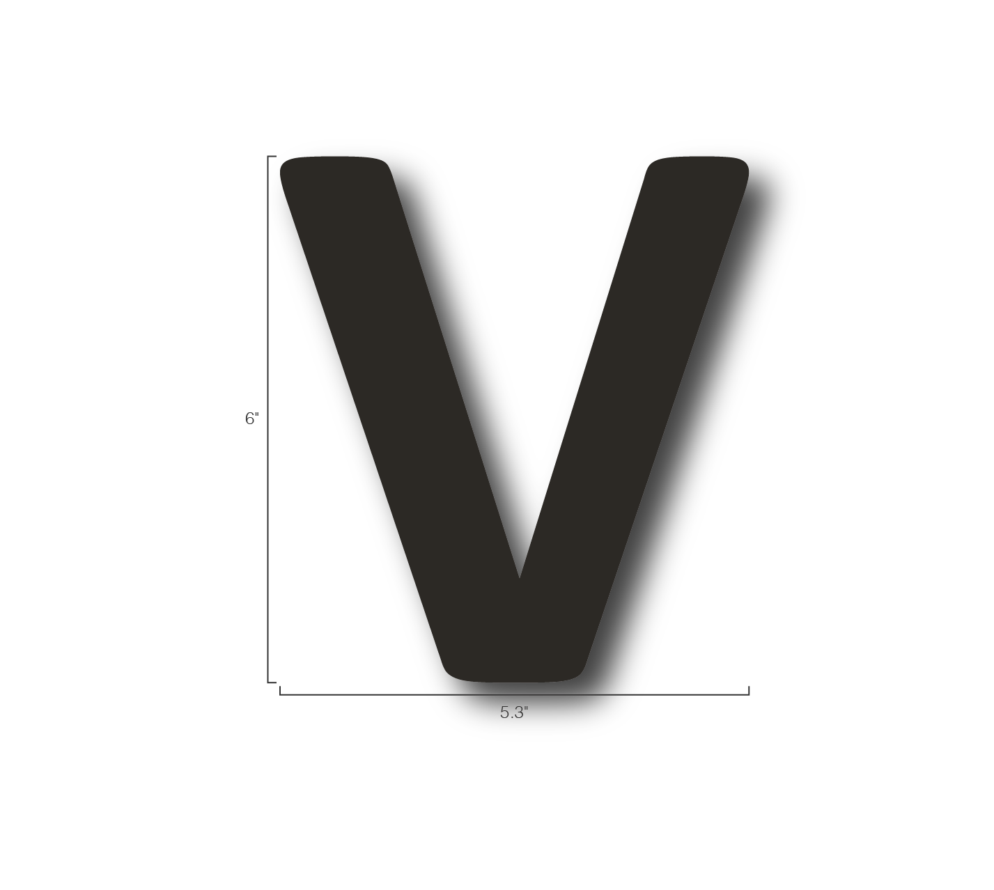 Alphabet Single Letters- V