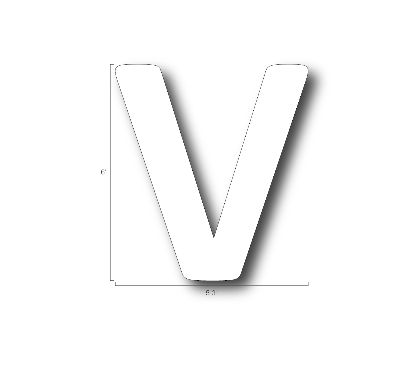 Alphabet Single Letters- V