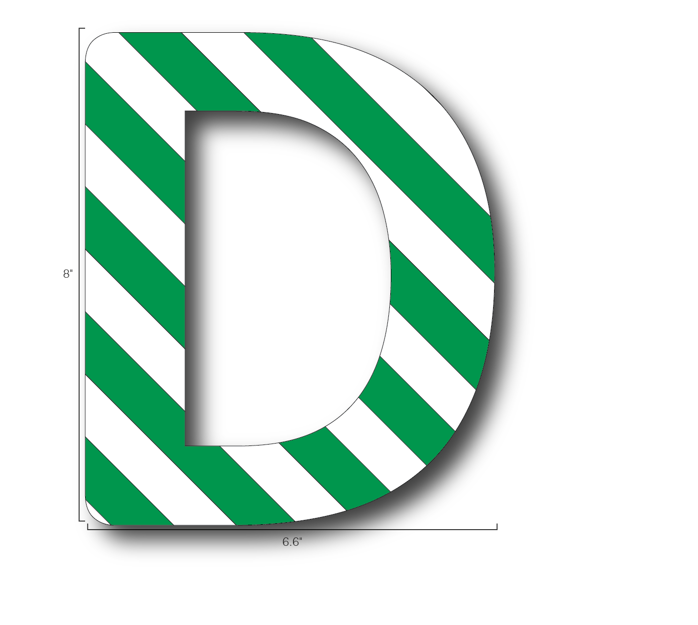 Alphabet Single Letters- D