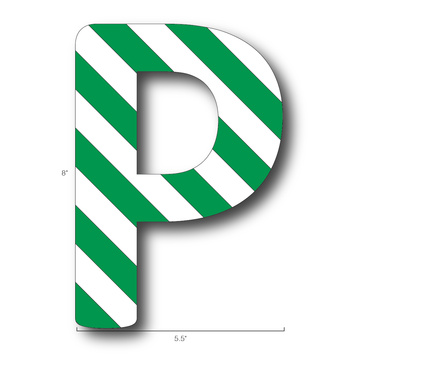 Alphabet Single Letters- P