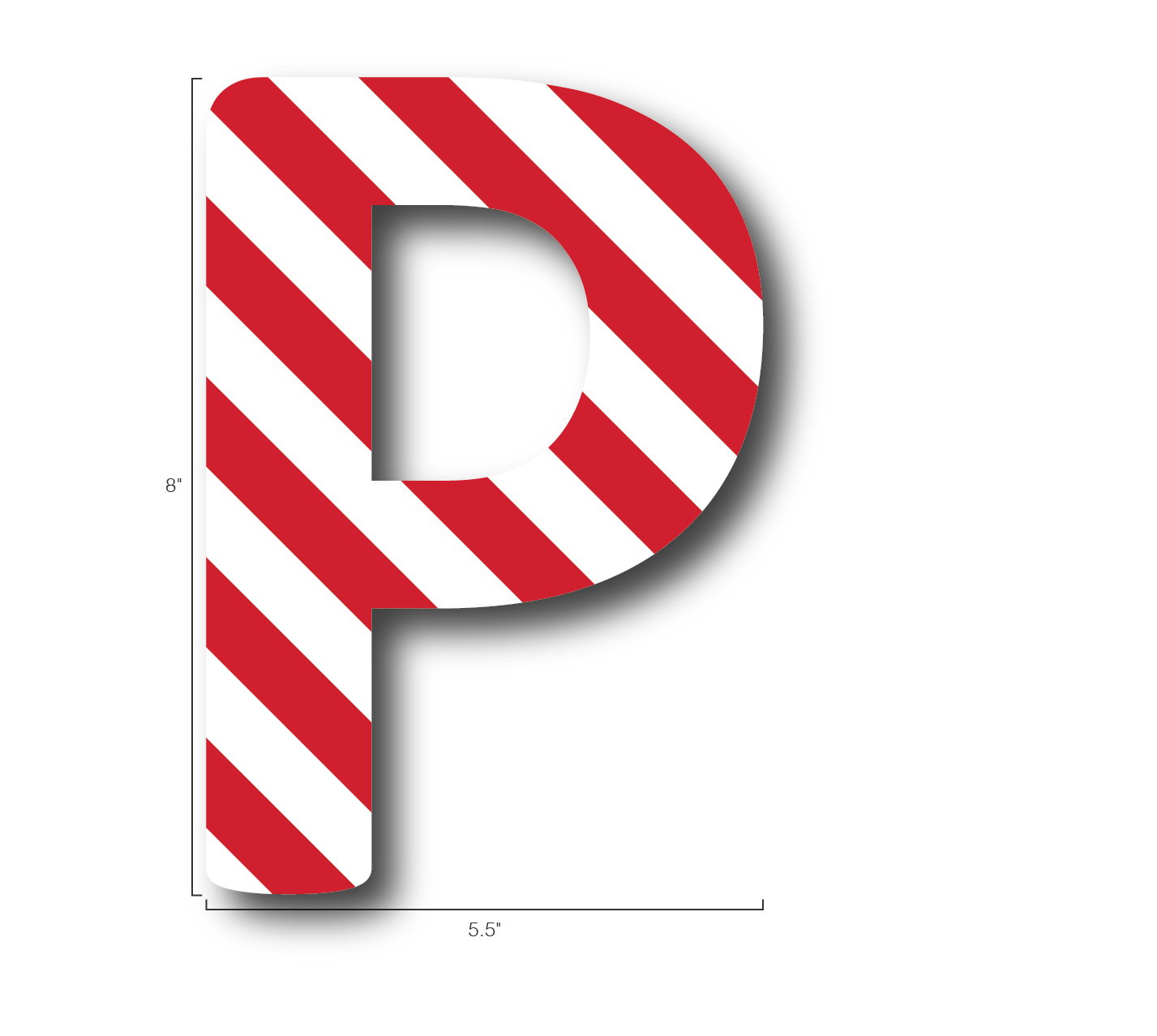 Alphabet Single Letters- P